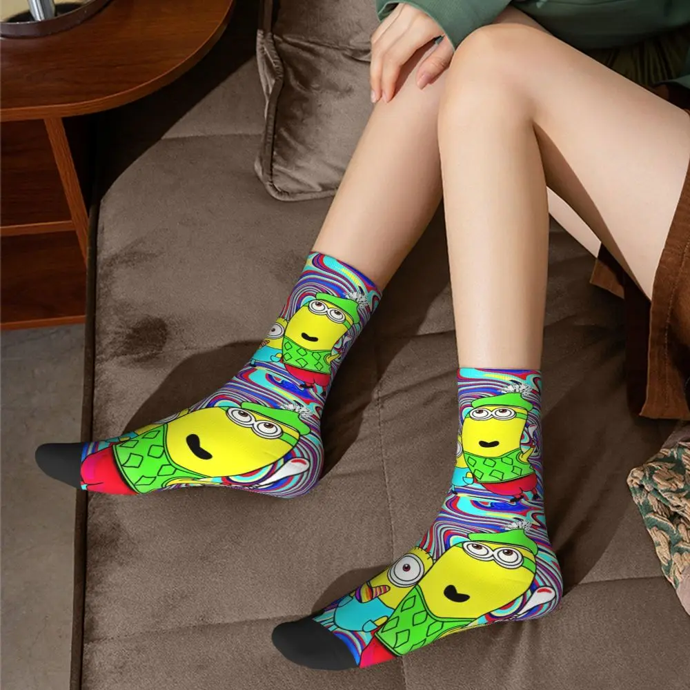 Custom Cool Print M- Minions Cartoon Socks for Women Men Stretchy Summer Autumn Winter M- Minions Bananas Crew Socks 130 Sbbaa459141474c0a8cd659c6dc274481X