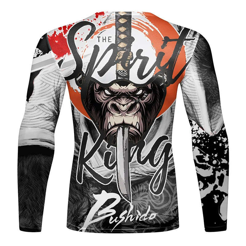 MMA Rashguard Men Kimono Jiu Jitsu T-shirt New 3D Print Bjj Kickboxing MMA Compression T-Shirts Muay Thai Boxeo Fighting Tees