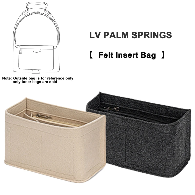 

EverToner Fits for LV PALM SPRINGS Backpack Storage Bags Felt Makeup Bag Organizer Insert Bag Organizer Insert Travel Cosmetic B