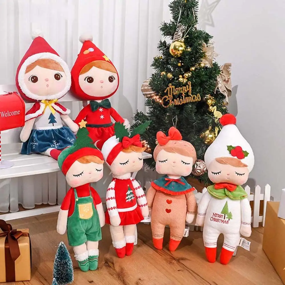 Metoo 38cm Angela Doll Merry Christmas Dress Soft Plush Stuffed Doll for Office Home Decoration Birthday Xmas Gift Kid Girl Toys metoo расследование уничтожившее харви вайнштейна кантор дж