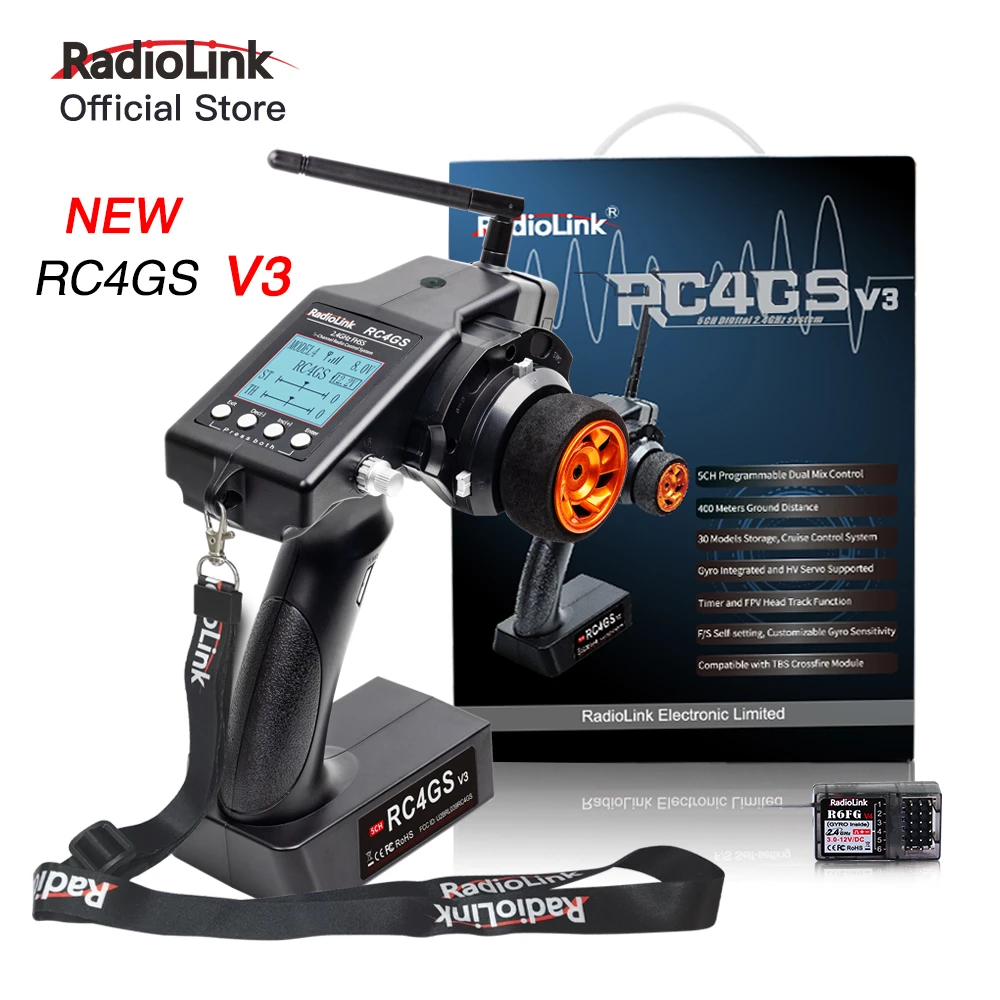 Radiolink Rc4gs V3(v2 Upgrade) 5 Channels Rc Radio Transmitter And