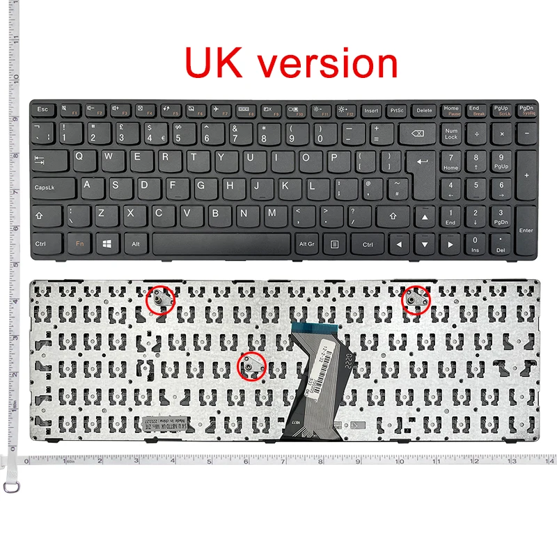 Teclado Portátil para Lenovo Eua Reino Unido ru sp fr Inglês Novo G500 G500am G500at G510 G510at G510am G505 G505at G700 G700at G710 G710at - Imagem 5
