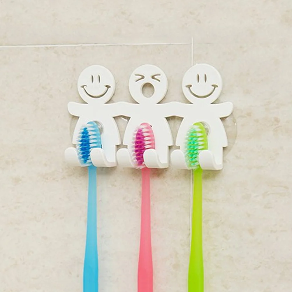 

Toothbrush Rack Towel Hook Bracket Wall Mounted Storage Suction Cup Holder Hooks