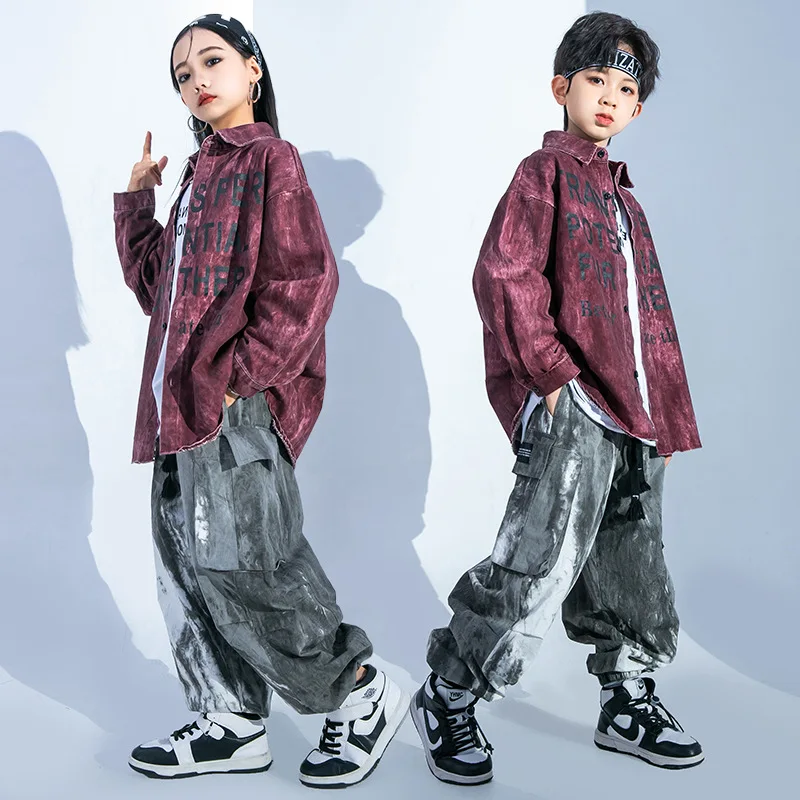 

Kids Dancing Clothes Fashion Dancewear Casual Street Dance Wear Ballroom Jazz Hip Hop Costumes for Girls Boys T Shirts Pants