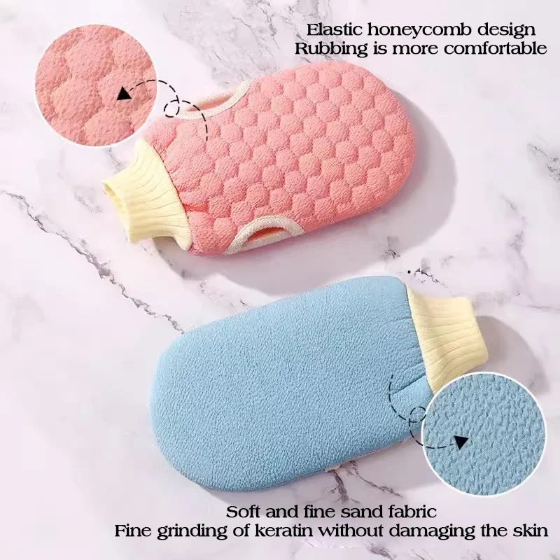 Bath Glove Honeycomb Body Scrub Towel Skin Exfoliating Scrubber Brush Back Body Massage Rubbing Dead Skin Cleansing Bathing Tool