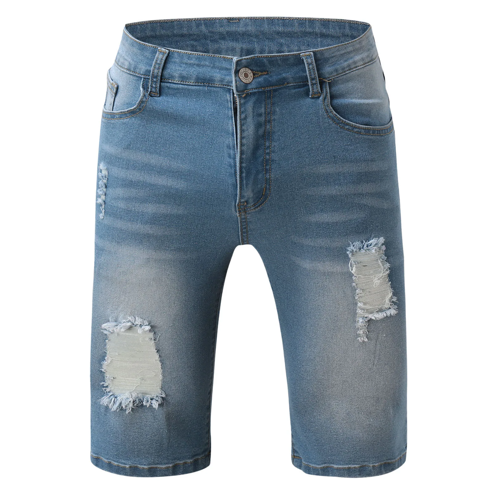 Straight Knee Length Half Man Denim Shorts Long Retro Sale Spanx Thin Short  Jeans Pants for Men Streetwear Stretch Wide Xl Rude - AliExpress
