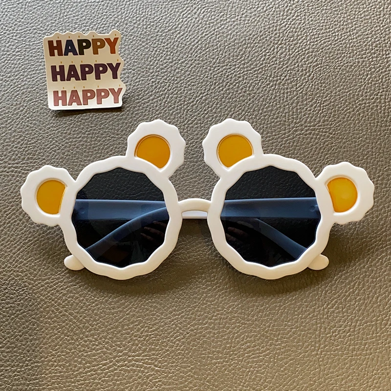 Baby Girls Lovely Colors Bear Ears Sunglasses UV400 Acrylic Fashion Children Outdoor Protection Sunglasses Kids Sun Glasses