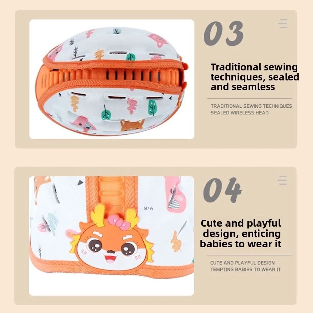 Breathable Toddler Safety Helmet Adjustable Anti-Fall Infant Head Cushion Anti-Collision Comfortable To Wear
