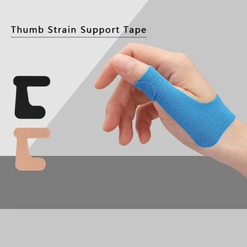 10pcs/set  Precut Thumb Support Tape Self Adhesive Elastic Kinesiology Patches Finger Bandages for Sport Housework