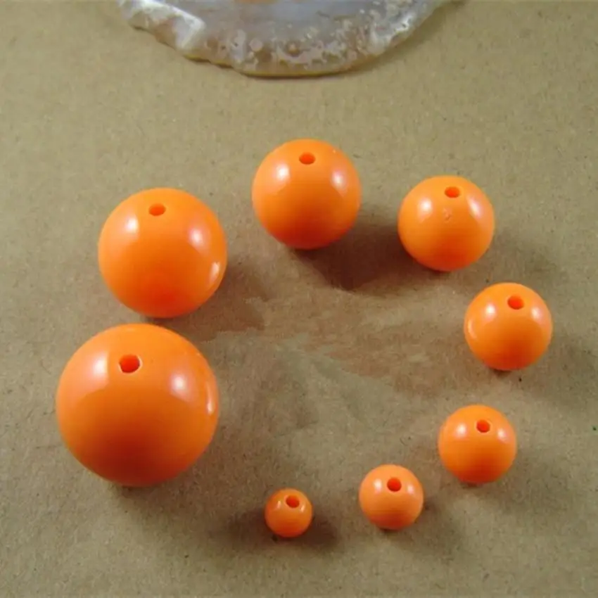 Vibrant Acrylic Round Perforated Loose Spacer Beads for DIY Crafting and Fashion Accessories