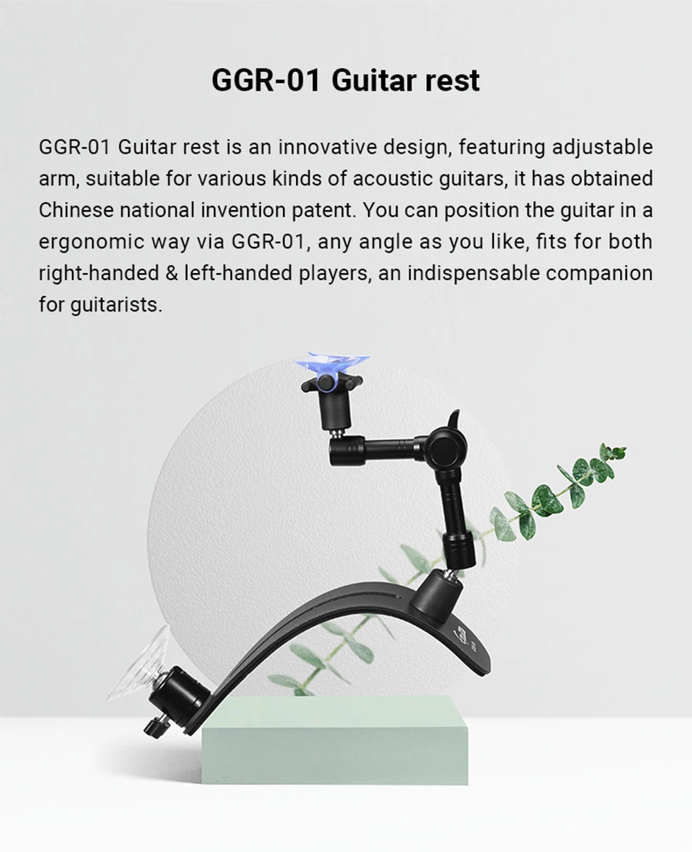 Guitto Series GGR-01 Guitar Rest Ergonomic Design Guitar Balance Support with Su