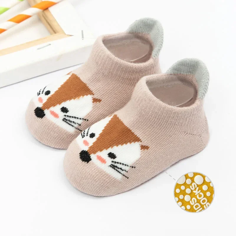 Baby Socks Baby Socks Spring Cute Cartoon Non-slip Baby Boys Girls Floor Socks Autumn Summer 0-3 Years Old