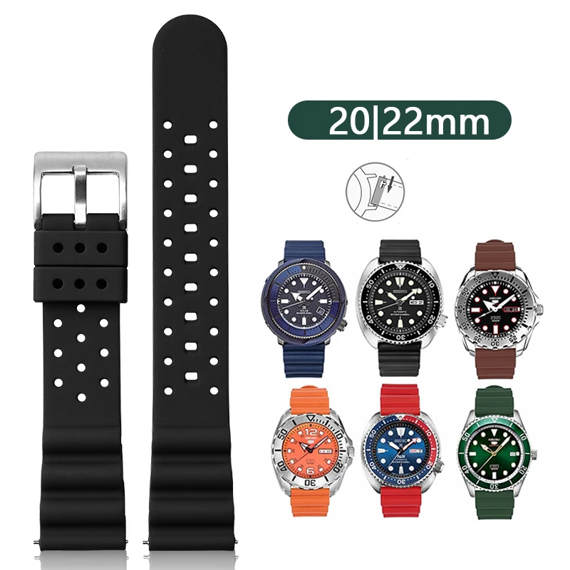 High Tensile Silicone Strap: Diving Waterproof Sports Wrist Bracelet Watch Band