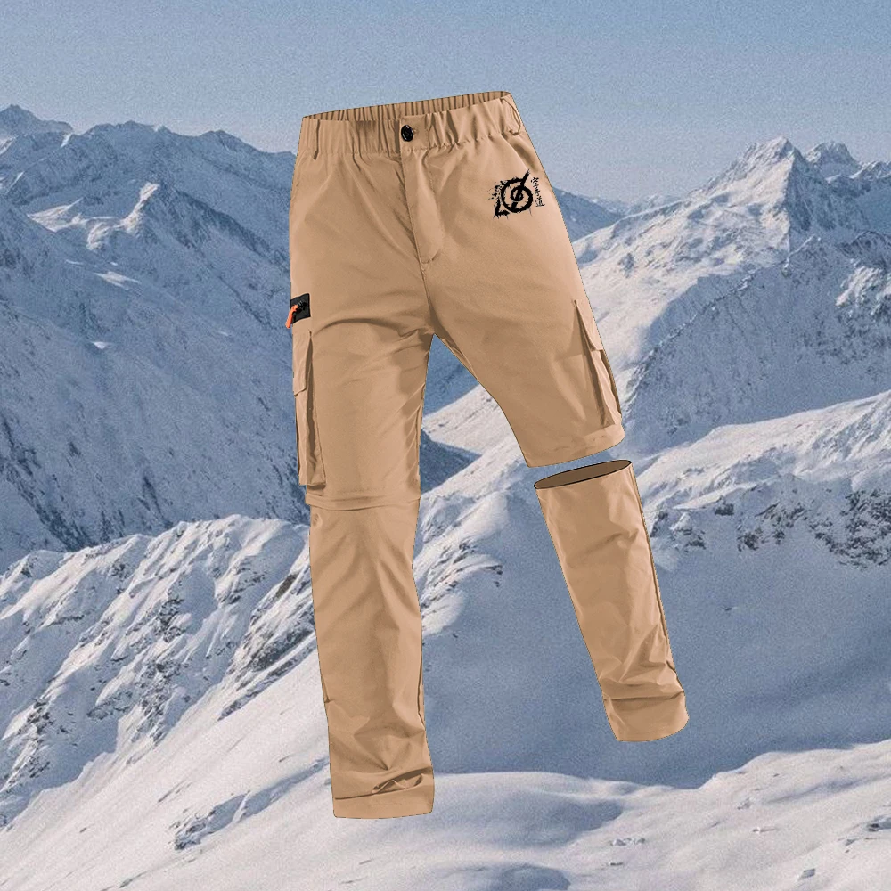 OutdoorQuickDryingDetachableTwoWayLongPantsForMenMulti-PocketCargoPantsWithZipperedPocketsWithElasticWaistband-AliExpress