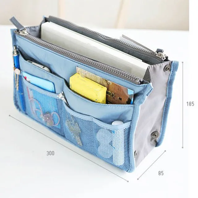 Szervező Beillesztő Táska Női Nejlon Utazási Betét Kézitáska Pénztárca Nagy Bélés Smink Kozmetikai Taci Tasak - Image 4