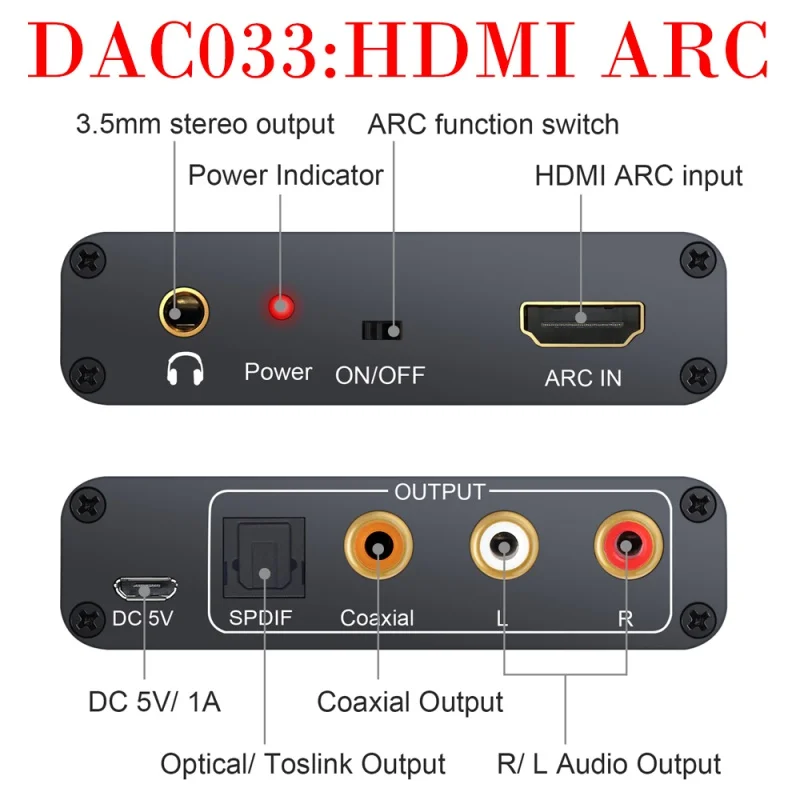 HDMI Audio Extractor con VOLUMEN - Prozor 