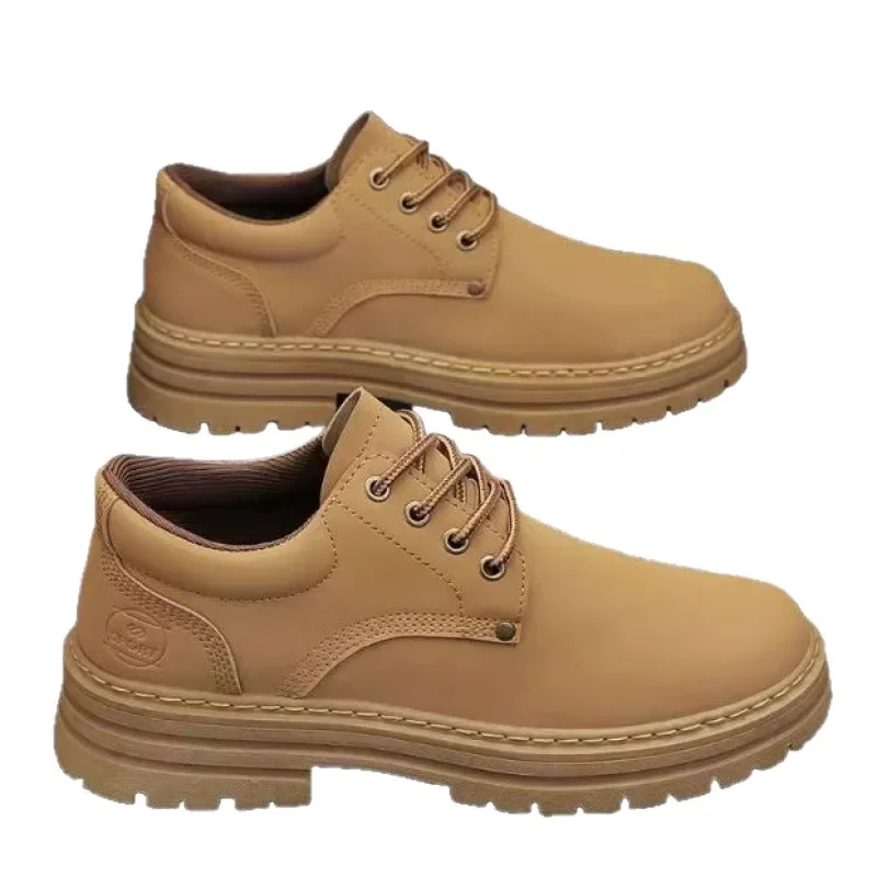 Men's Breathable Leather Work Sneakers