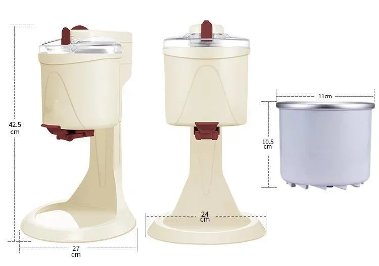 220V 20W 1L Household Ice Cream Machine Children's Fruit Cone Machine Automatic Small Ice Cream Machine Ice Cream Machine Mini 5