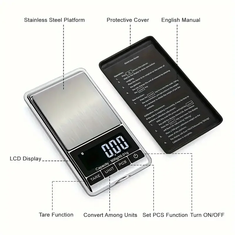 200 0.01g Electronic Jewelry Scale Mini Pocket Digital LCD Display High Precision