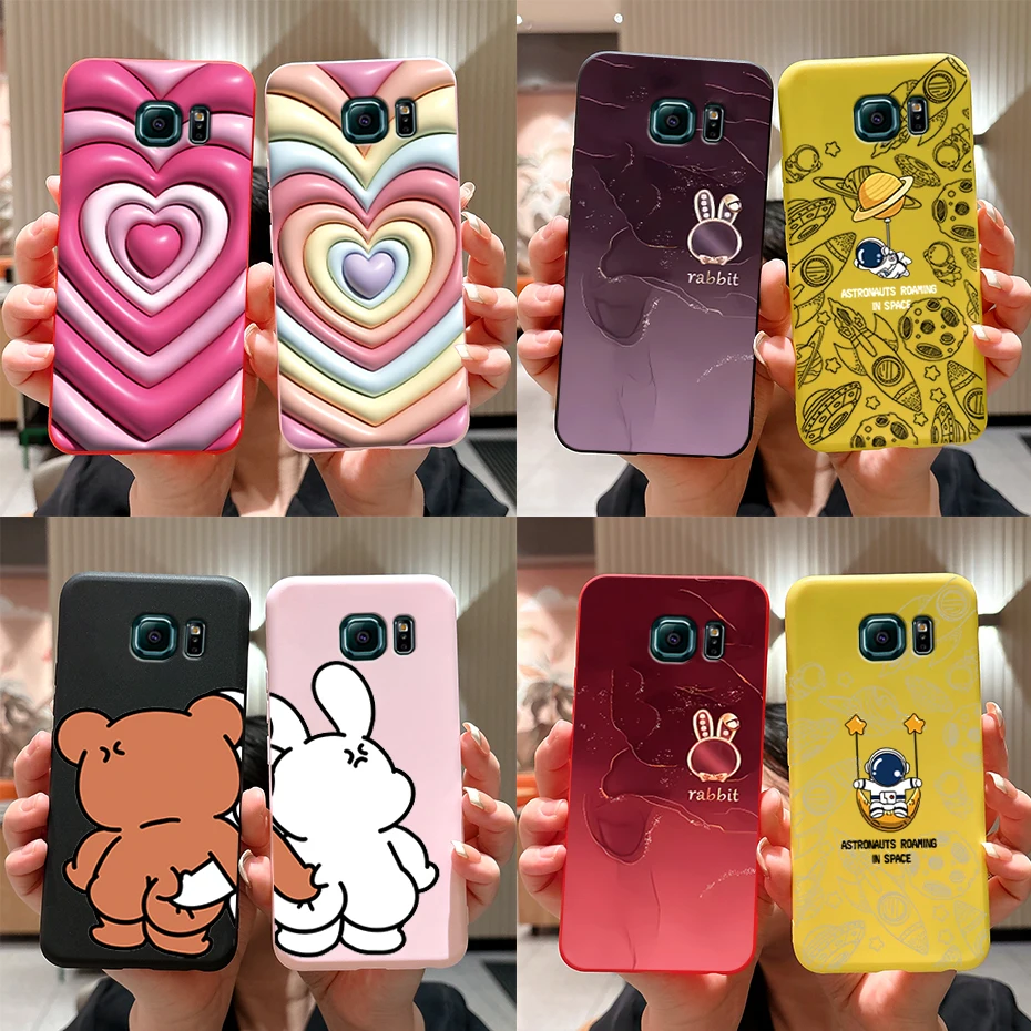 Per Samsung Galaxy S6 Edge Art Design Cover Per Samsung Galaxy S6 Edge Flower Straight Edge Fashion Design Custodia Morbida E Carina Per Telefono