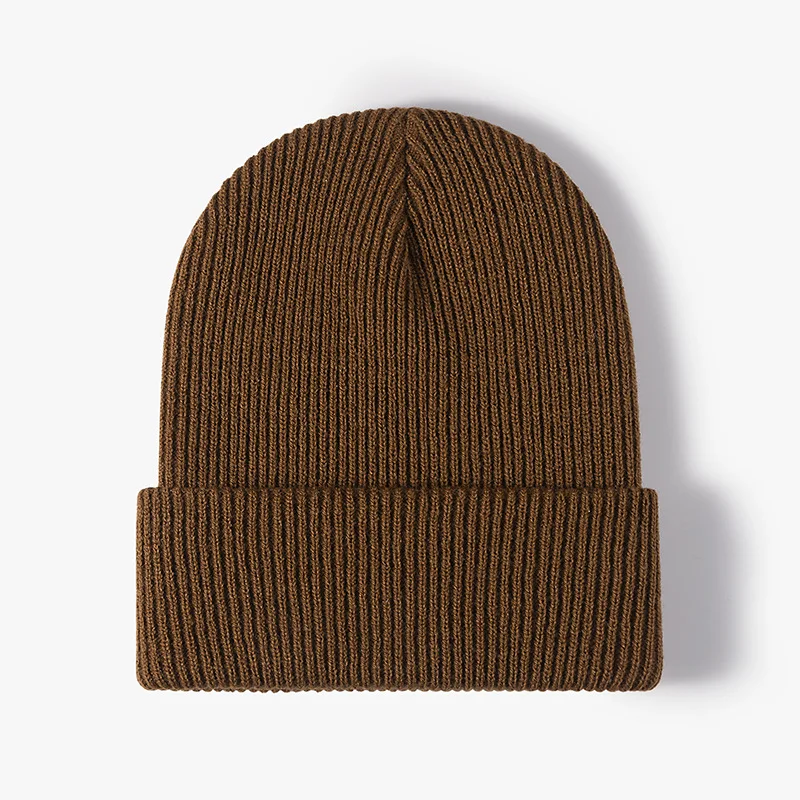 Neue koreanische Wolle Acryl Strick mützen Frauen Männer Schädel kappe Herbst Winter elastische Schädel Mützen Hut Großhandel – Detail 18