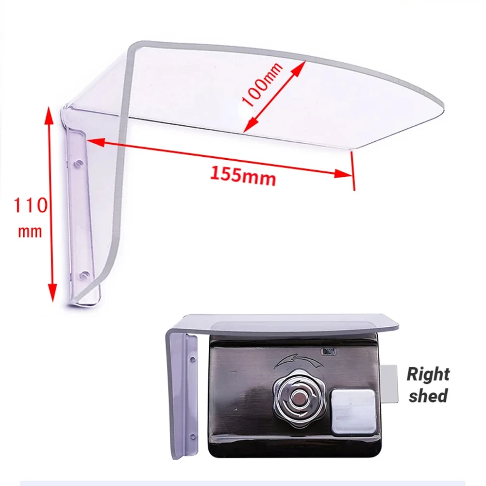 1pc Electric Lock Rain Cover Outdoor Electronic Mechanical Lock Protective Cover Acrylic Access Controller Cover