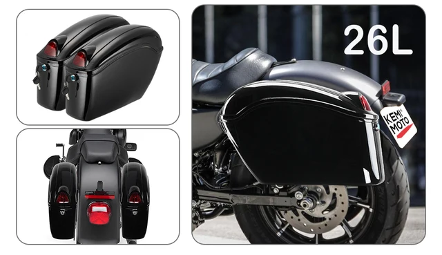 Saddle Bag Shkalacar Universal Hard s Side Storage Box Cruiser