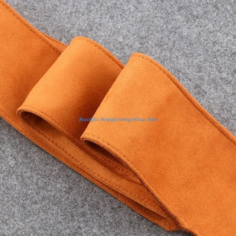 E56A Frauen Wildledergürtel für Kleider breiter Cinchs Gürtel formelle Vintage Chunky Belt Taille Wickelgürtel für Frauen Gürtel – Detail 8