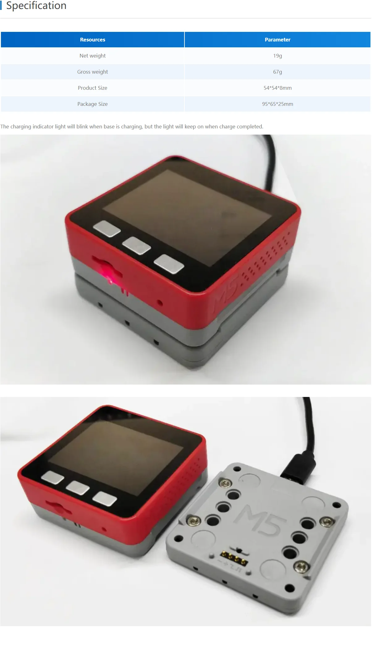 Official M5GO/FIRE Battery Bottom Charging Base