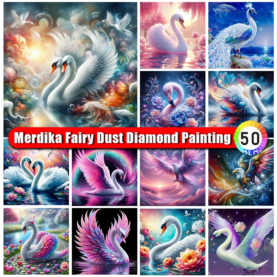 

Картина для вышивки стразами «Лебедь»