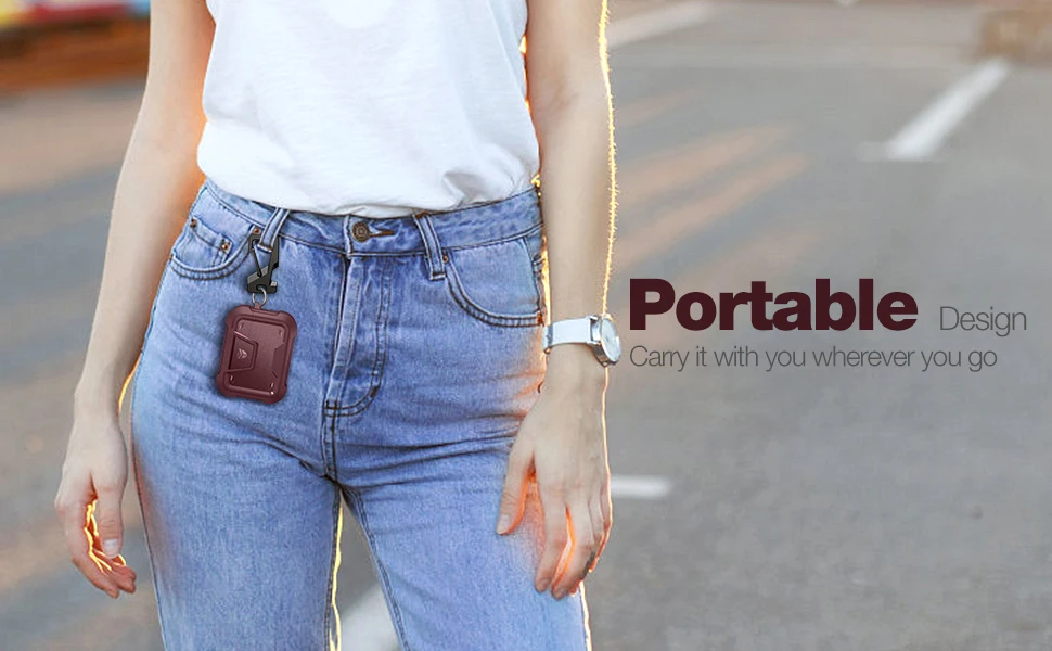 Dexnor Kompatibel mit Airpods Pro Full-Körper Robuste Schutzhülle Für Apple Airpods Pro Fall Mit Secure Lock Keychain design – Detail 19