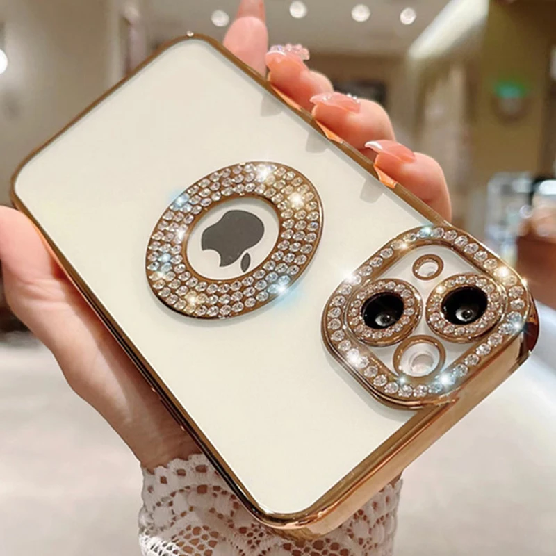 Bling Glitter Diamond Ring Holder Stand Case For IPhone 15 16 14 13 12 11