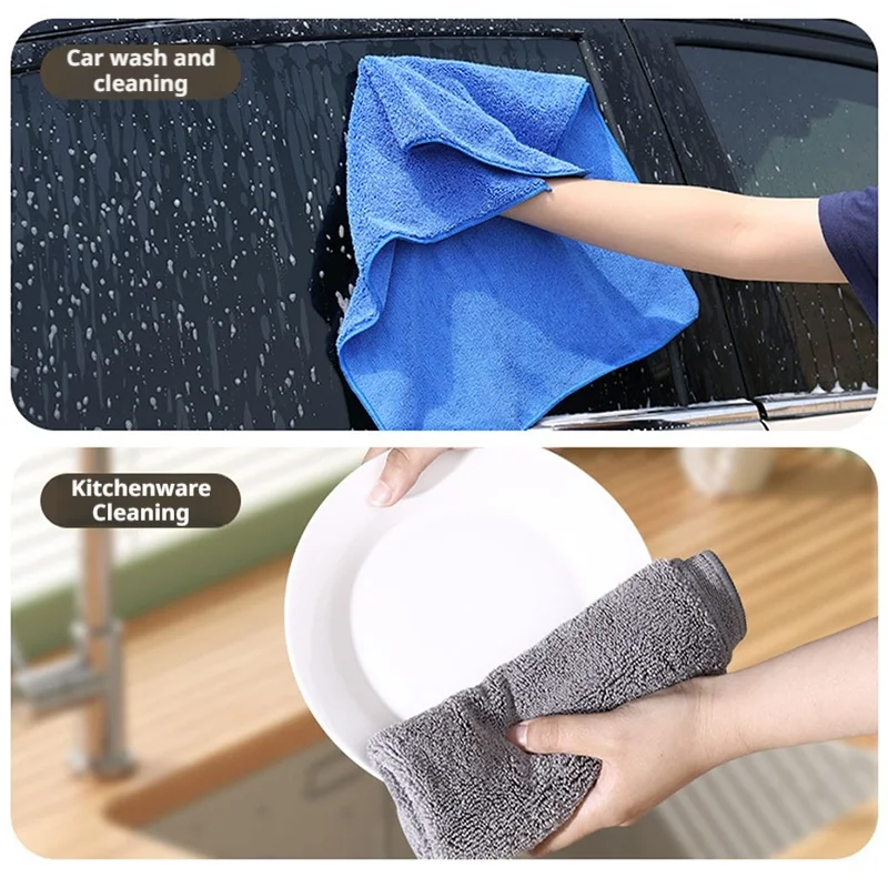 SEAMETAL 350GSM 마이크로 화이버 세차 타월 고밀도 흡수성 청소 천 자동차 디테일링 창 유리 걸레 액세서리