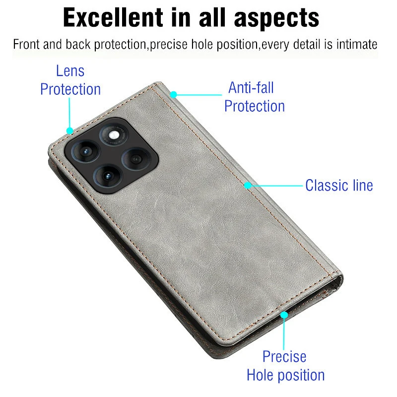 Leather Wallet Flip Case - Stylish Phone Cover