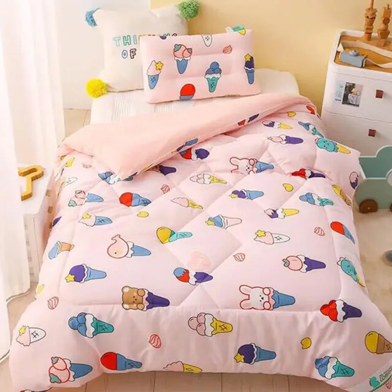 Baby Quilt Autumn and Winter Quilt Core Washed Cotton Nap Cartoon Air Conditioning Thickened Washable Class A