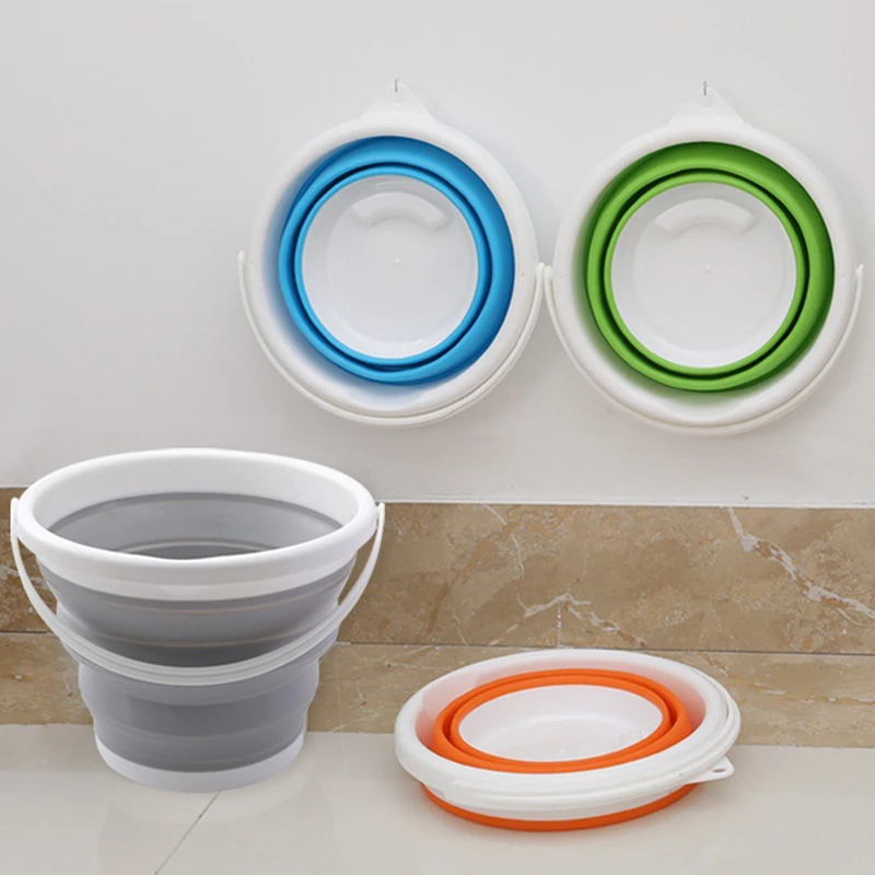 

Folding Bucket Silicone Plastic Car Bucket Children Outdoor Fishing Travel Home Multifunctional Bucket