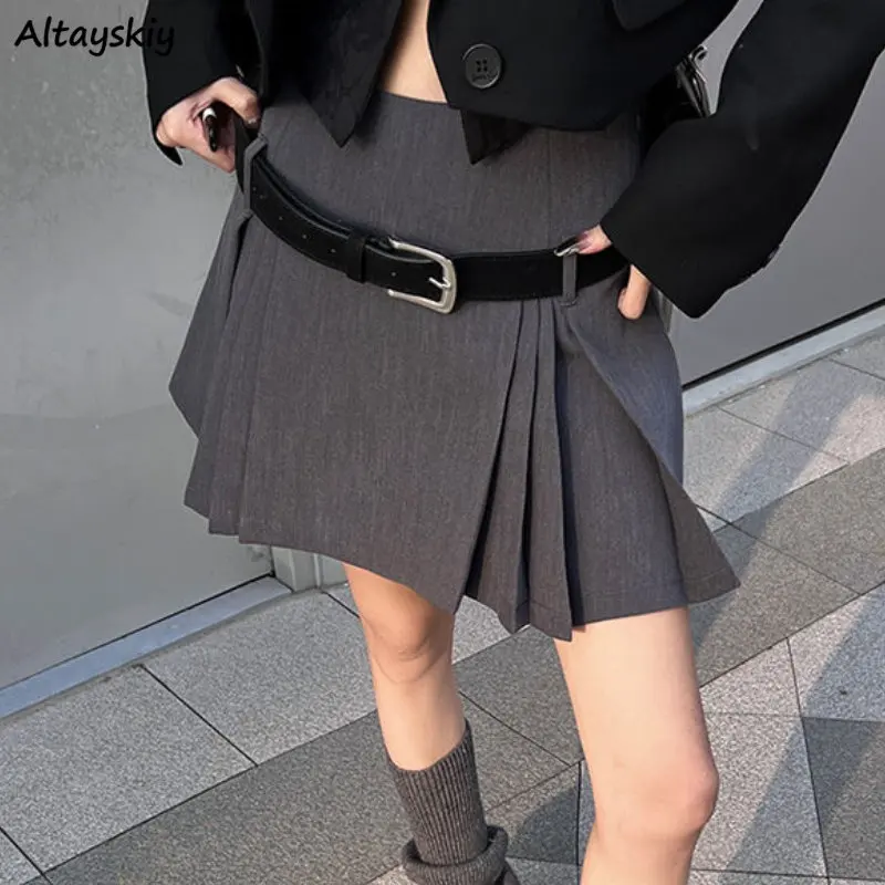 

Mini Pleated Skirts Women Hotsweet Students Leisure Vintage Empire Summer Streetwear Elegant All-match Prevalent Korean Style