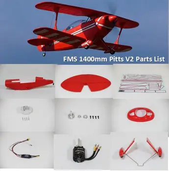 FMS 1400mm Pitts Parts Propeller Spinner Motor Shaft Mount Board Landing Gear ESC RC Airplane Model Plane Aircraft 1