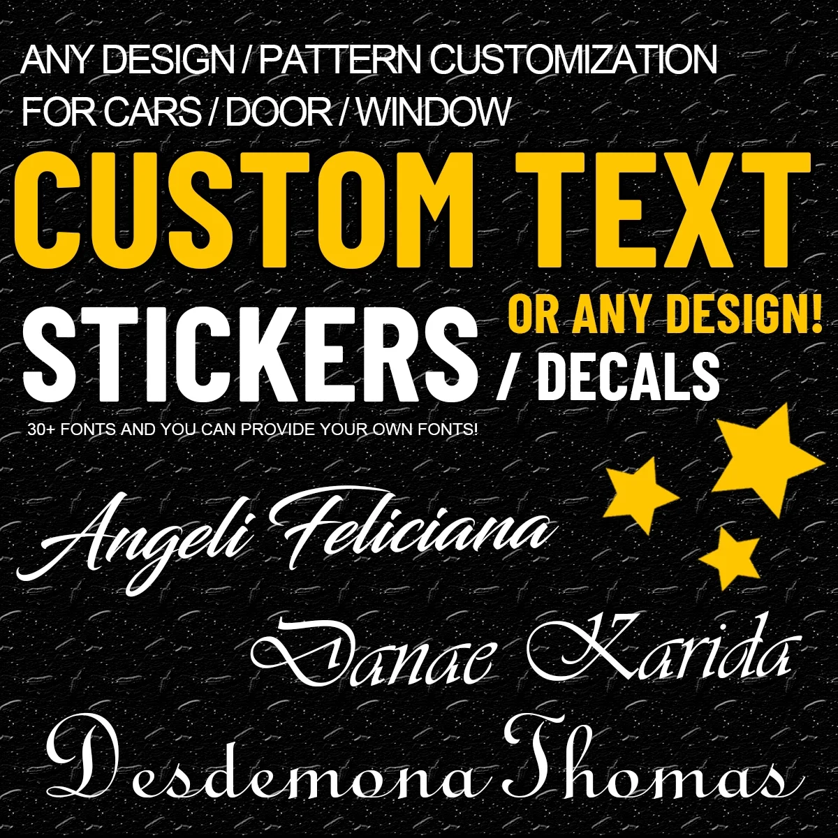 Custom-Text-Name-Sticker-Number-Company-Logo-Decal-For-Car-Motorcycle ...