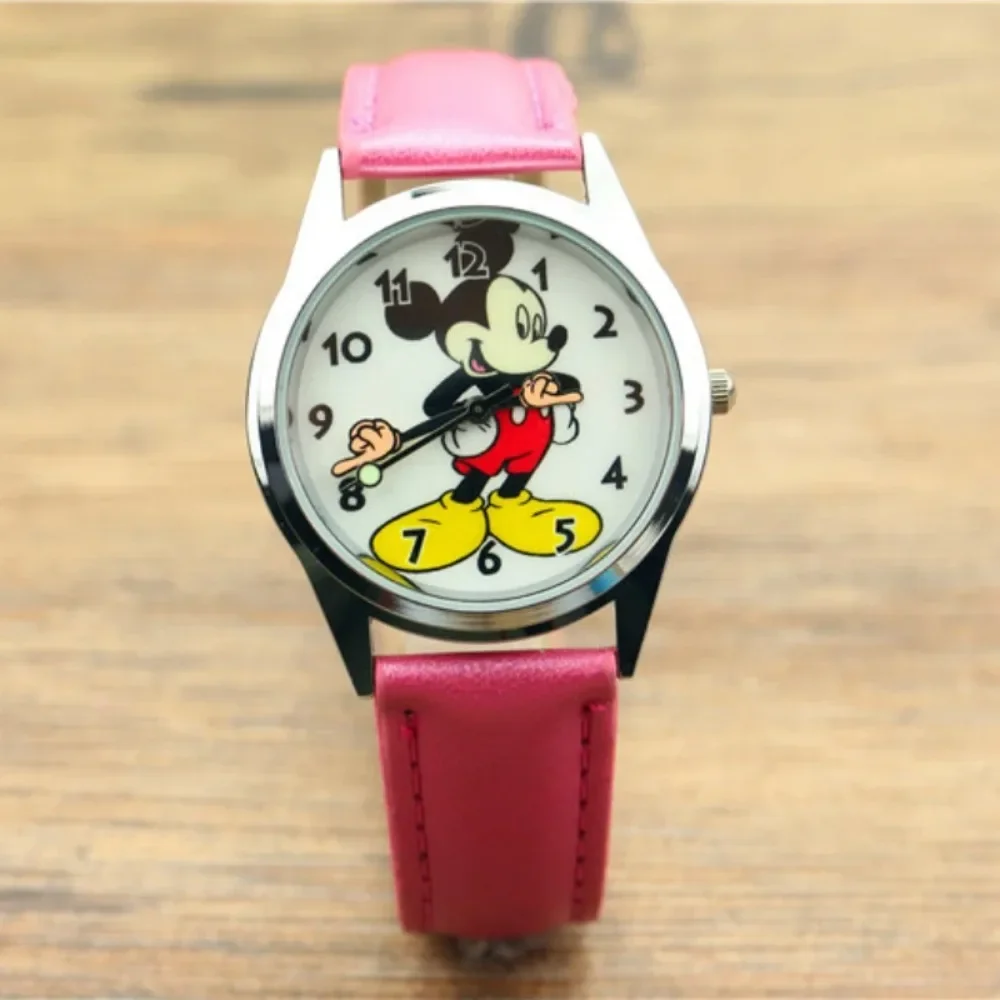 Disney Mickey Mouse Teen Adult Watches Vintage Articulating Hands Analog Quartz Watch for Women Men Teenager Fashion Wristwatch 6