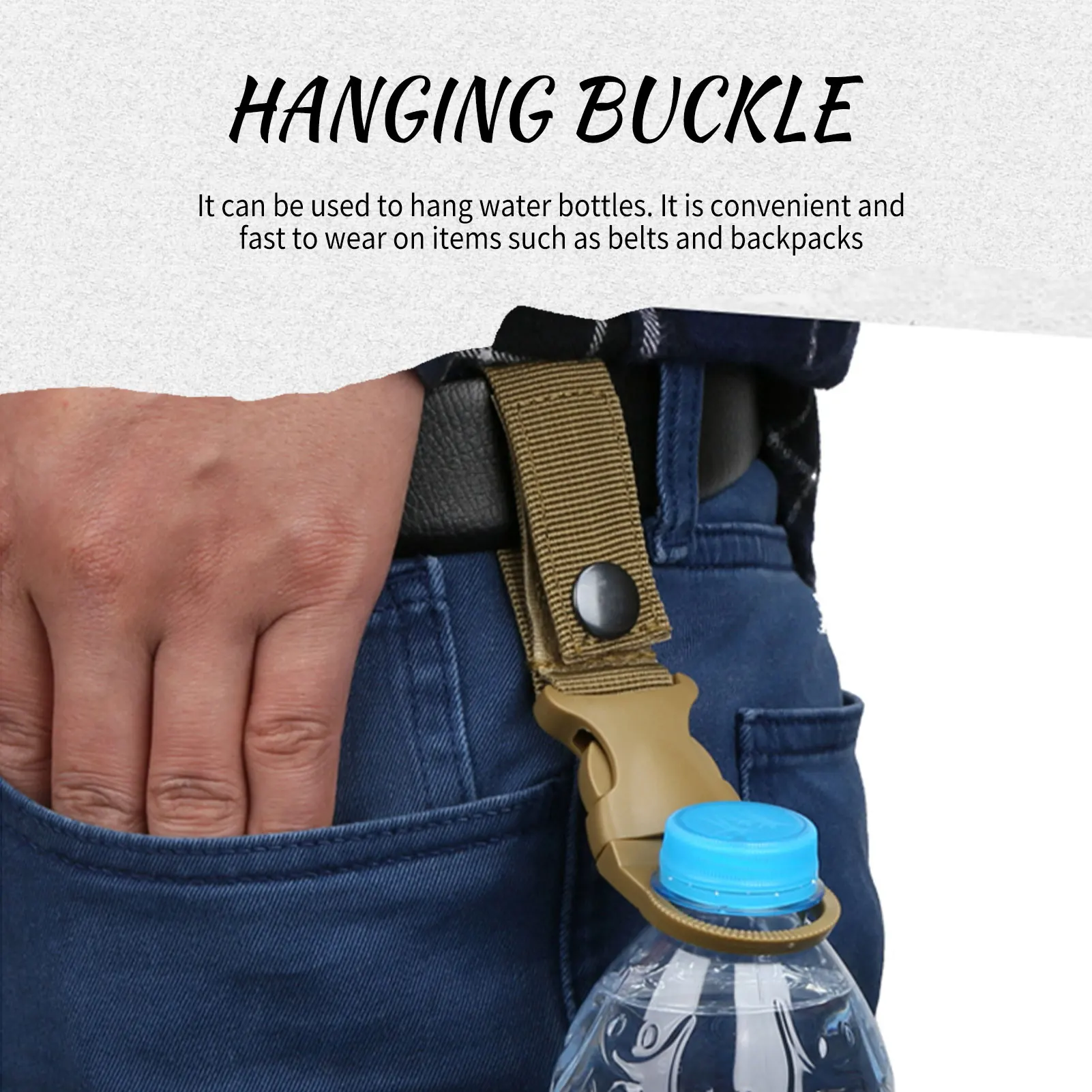 Water Bottle Clip Bottle Buckle Clip Carabiner Mineral Water Ring Holder For Outdoor Camping Hiking Traveling Portable