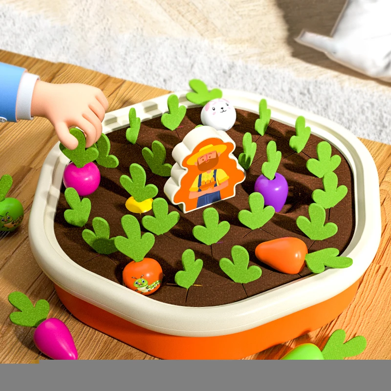

Colorful Shape Blocks Montessori Toys for 1 Year Old Baby Pull Carrot Set Puzzle Kid Game Educational Toy for Children Babi Gift