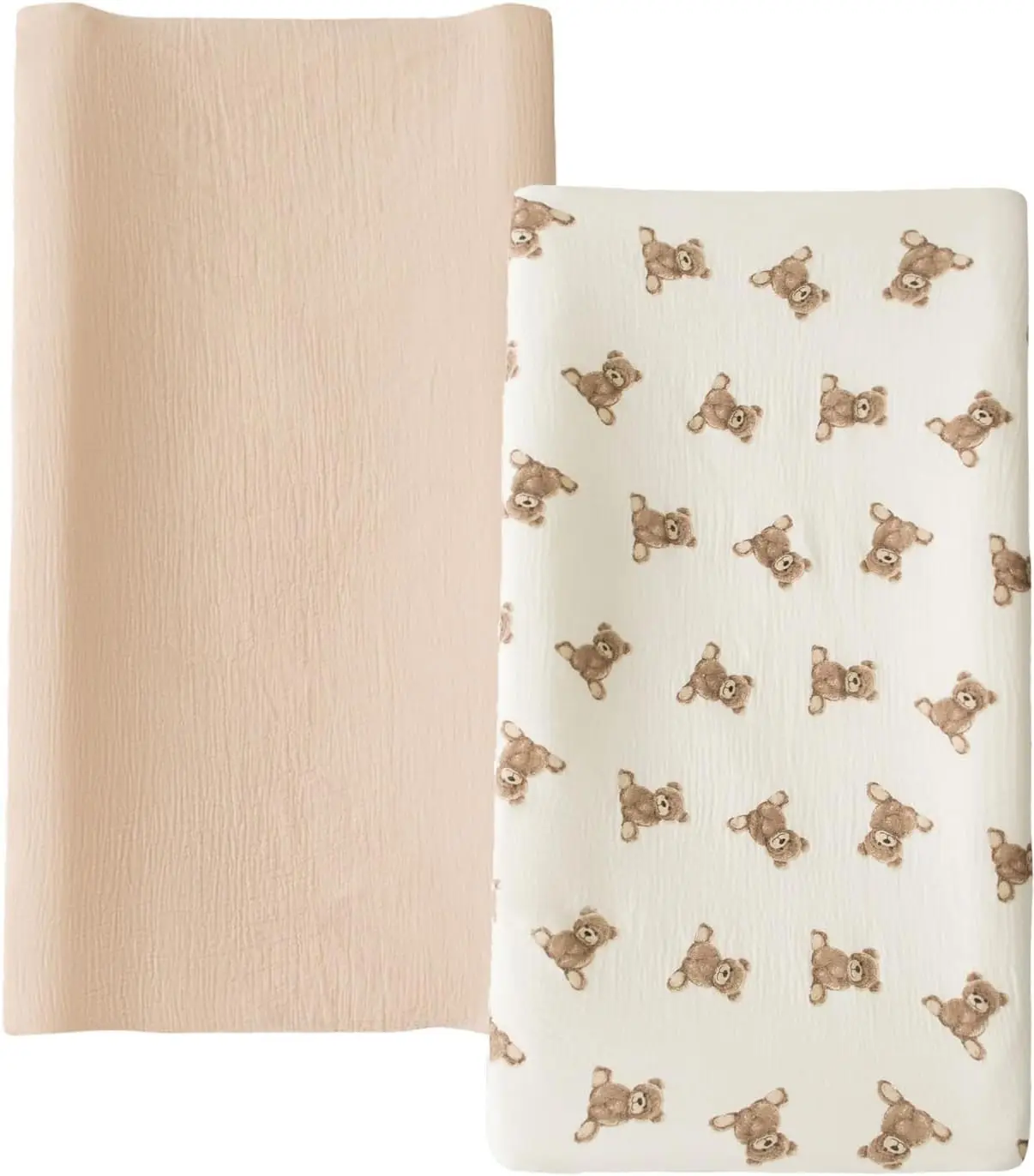 Funda para cambiador de muselina para bebés y niñas, 100% algodón, suave y transpirable, funda para