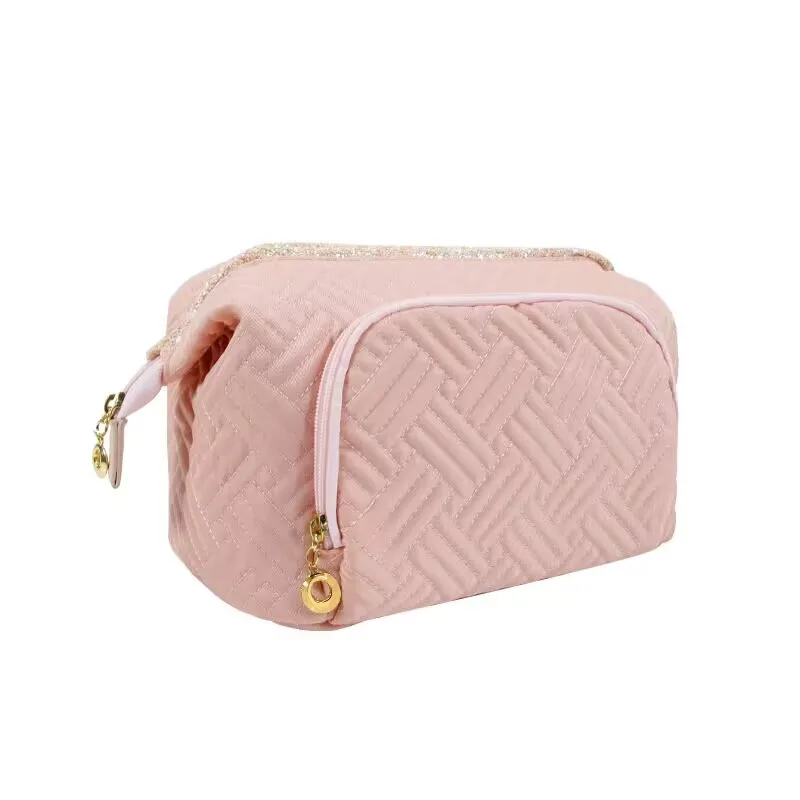 

Travel Makeup Bag Make Up Organizer Case Large Wide-open Pouch for Women Purse Cosmetic Bag