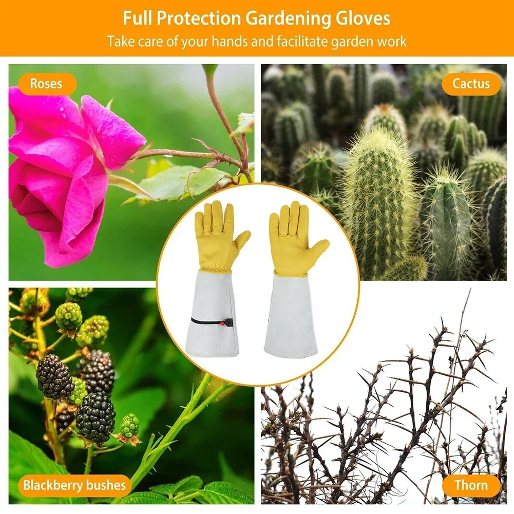 Pruning Gloves 2pcs Rose Pruning Gardening Thorn Proof Garden Tools