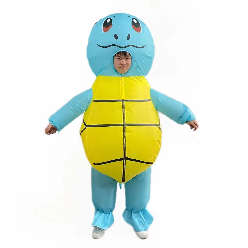 Miniso Squirtle Inflatable Cosplay Costumes Kawaii Kigurumi Turtle One Size Inflable Costume Disfraz For Adult