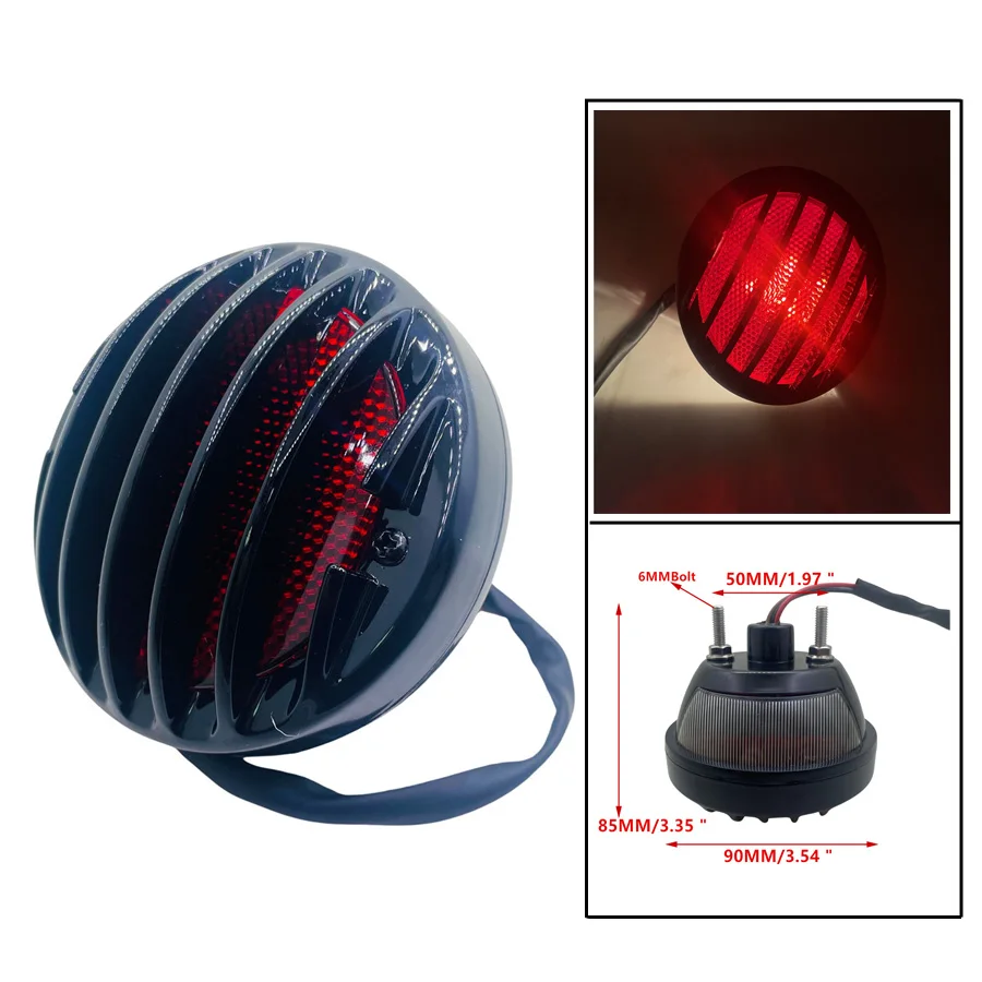 UniversalABSCustomVintageMotorcycleRearBrakeTailLightGrill