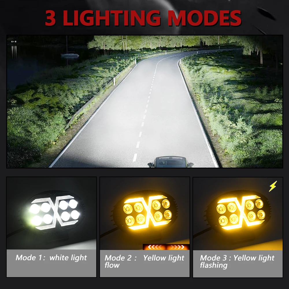 5.5Inch Work Fog Light LED Headlight Light Auto Fog Light Led Light Bar for Moto