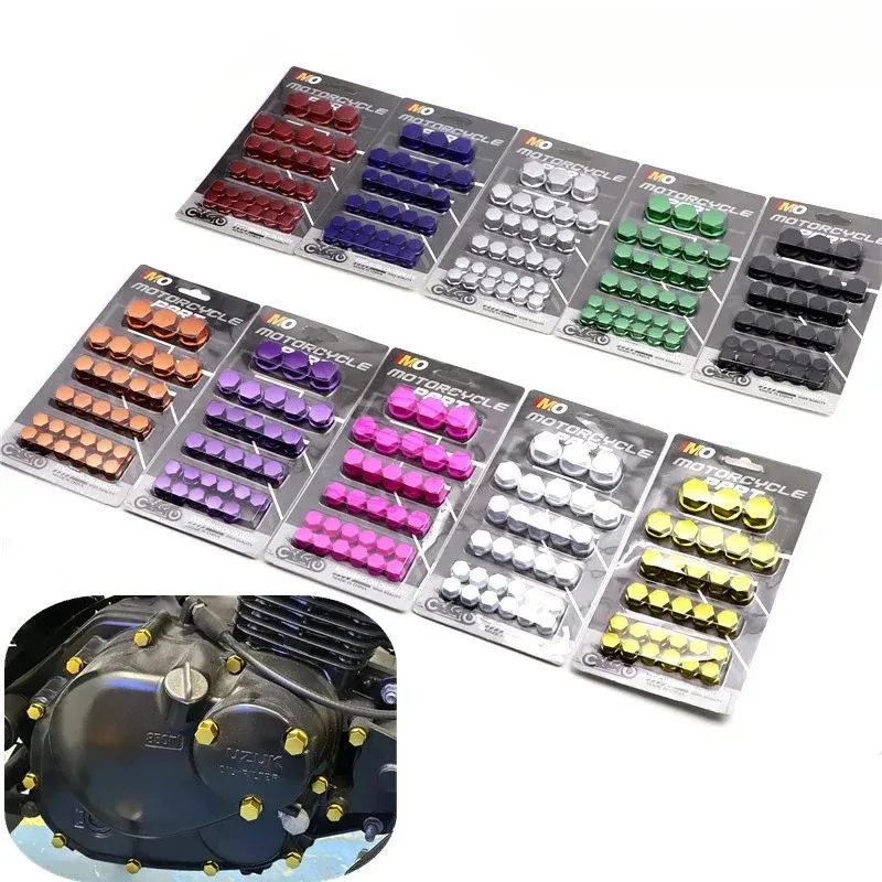 30-Piece Multisize Decorative Screw Cap Set for Motorcycle and Scooter Enhancement
