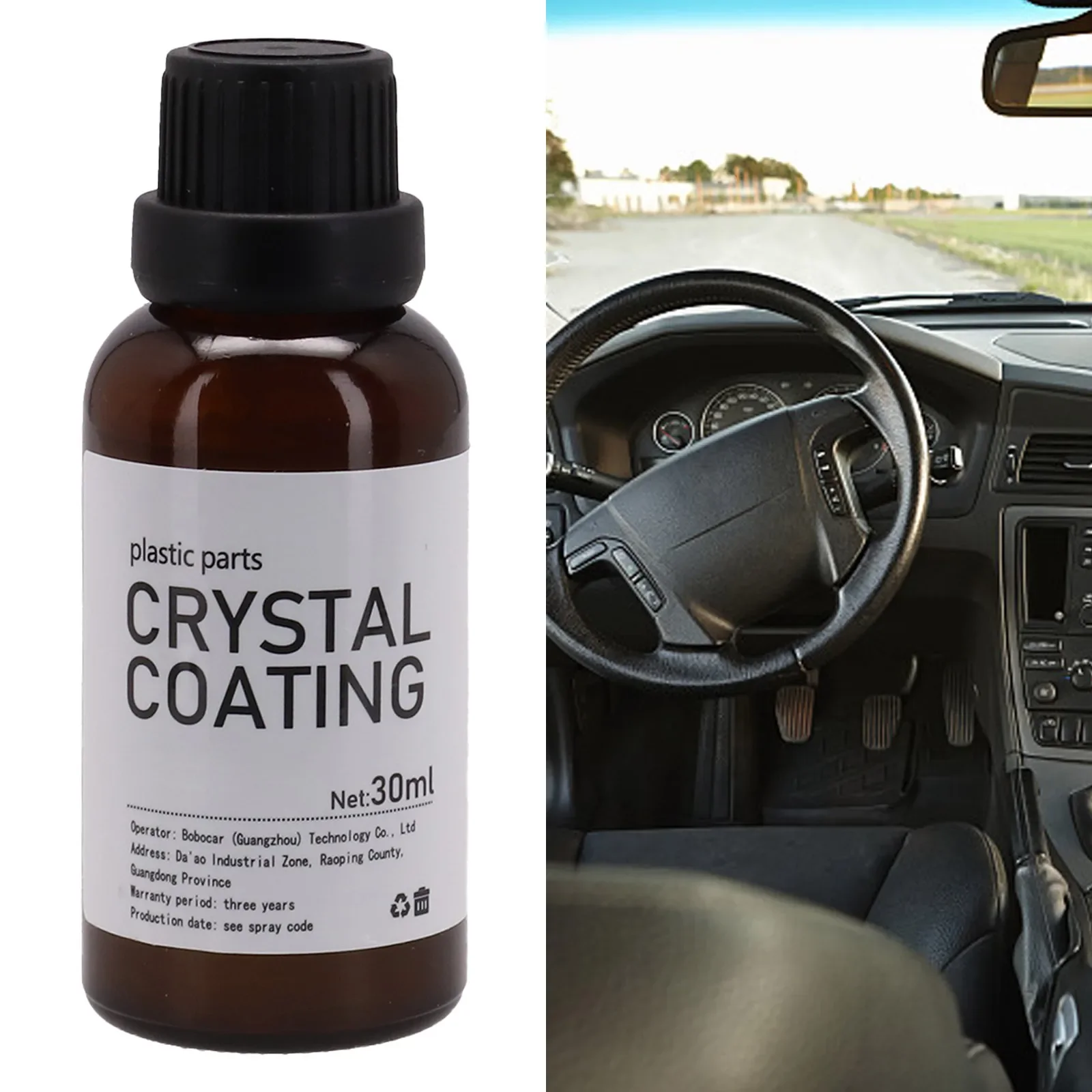 1 SET Car Coating Agent Retreading Agent Plastic Refurbished Replacement Vehicle Wax 30ml Accessories Coating Maintenance